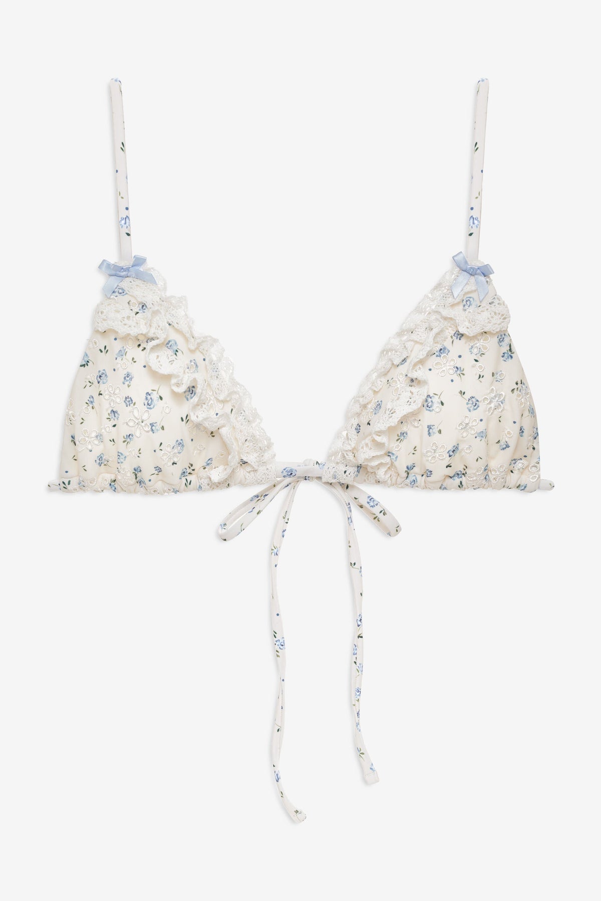 Sail Away Triangle Bikini Top Vintage Cream - For Love & Lemons