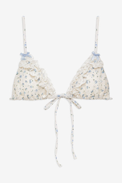 Sail Away Triangle Bikini Top Vintage Cream - For Love & Lemons