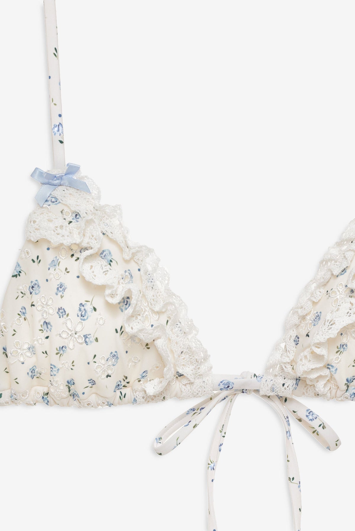 Sail Away Triangle Bikini Top Vintage Cream - For Love & Lemons