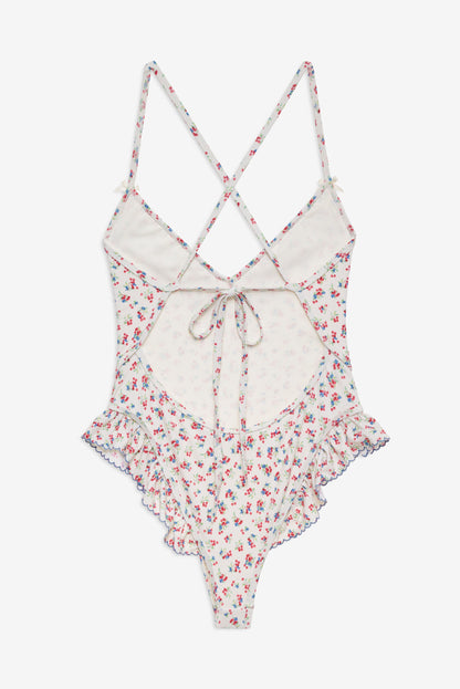 Cherry Mae One Piece Swimsuit Cream - For Love & Lemons