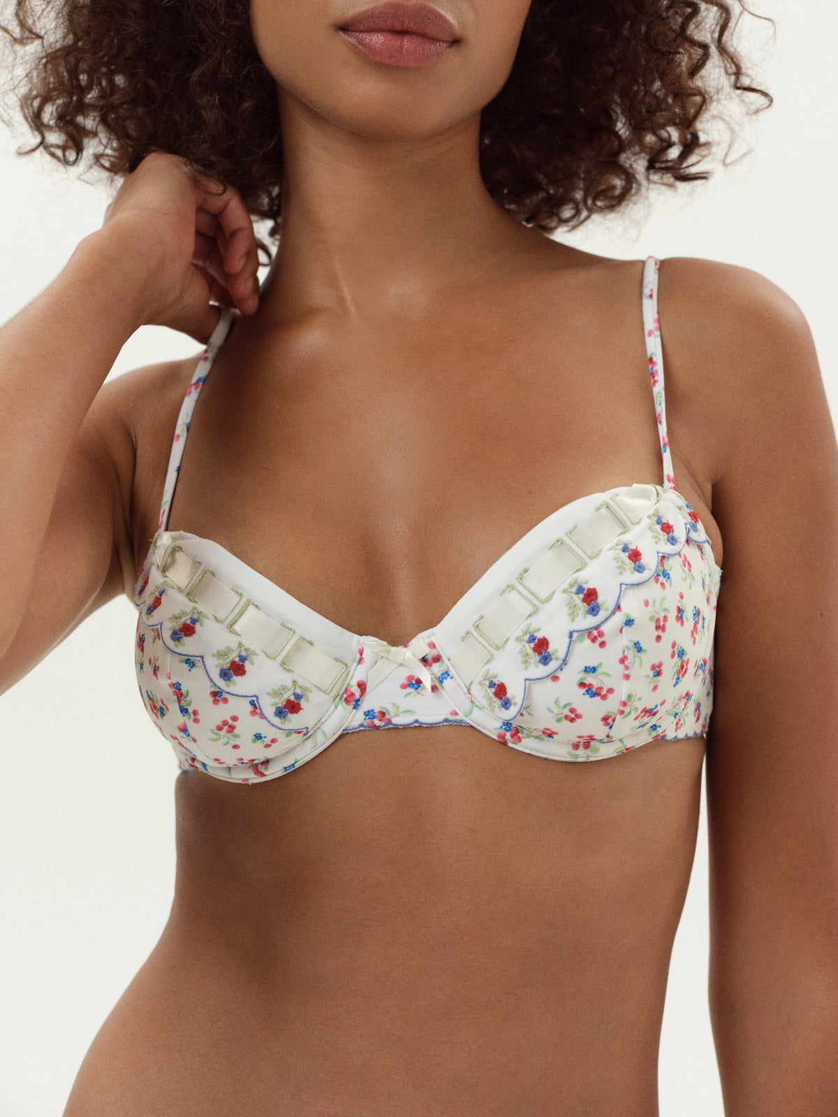 Cherry Mae Bikini Top Cream - For Love & Lemons