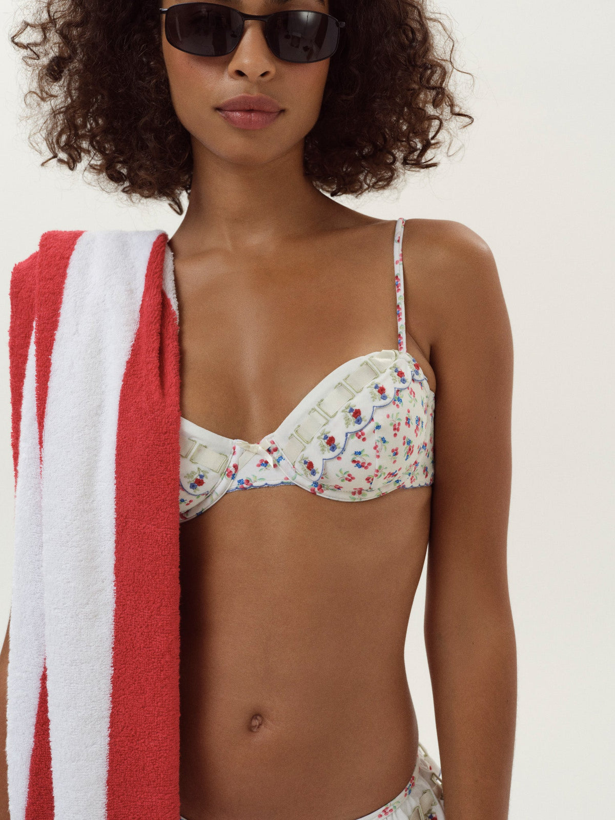Cherry Mae Bikini Top Cream - For Love & Lemons