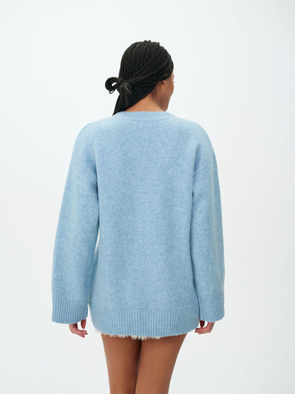 Sally Sweater & Scarf Set Blue - For Love & Lemons