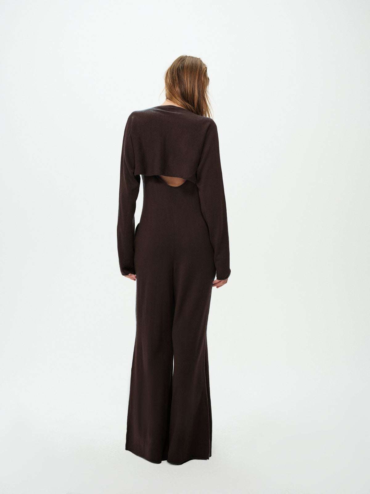 Rouzel Knit Jumpsuit Set Chocolate - For Love & Lemons