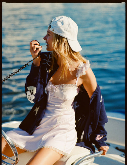 Marie Nautical Cardigan Blue - For Love & Lemons