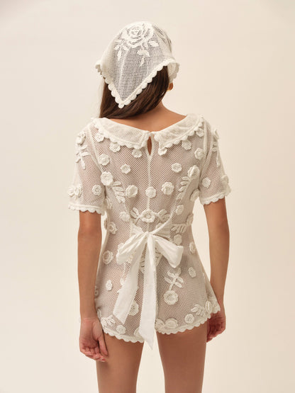Sara Romper White - For Love & Lemons