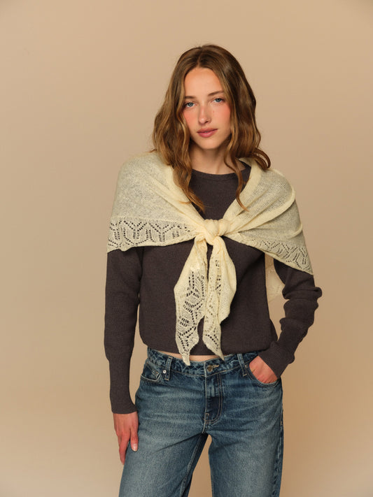 Cressida Shawl Cream - For Love & Lemons