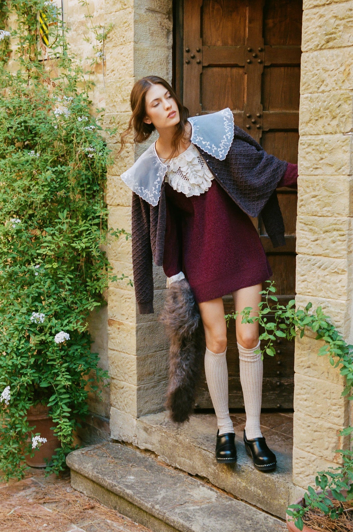 Zoey Mini Dress Burgundy - For Love & Lemons