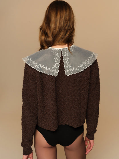 Zoey Top Dark Chocolate - For Love & Lemons