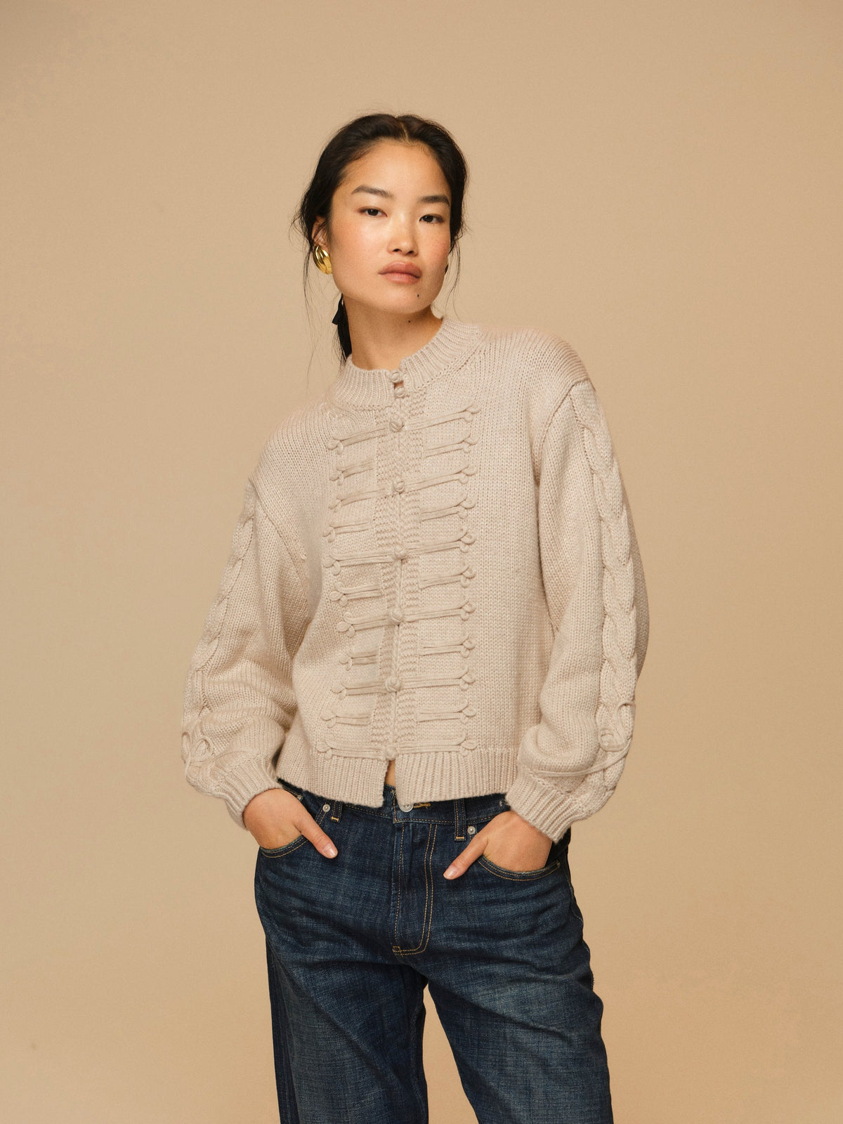 Shasha Cardigan Cream - For Love & Lemons
