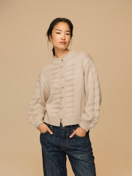 Shasha Cardigan Cream - For Love & Lemons
