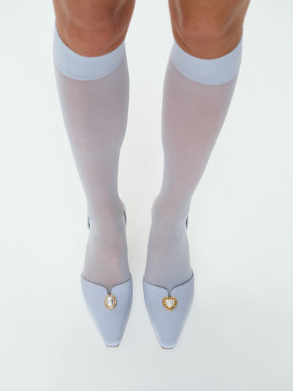 Sheer Knee Highs Blue - For Love & Lemons