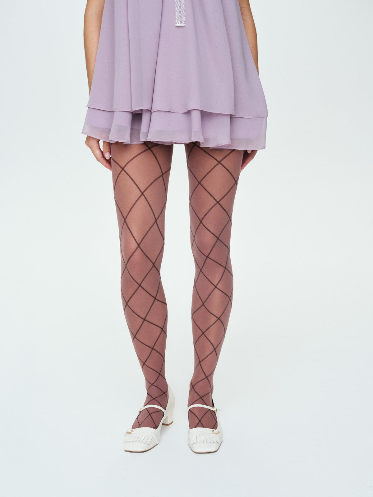 Argyle Tights Brown - For Love & Lemons