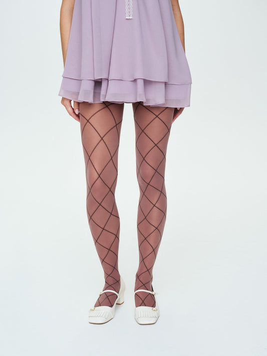 Argyle Tights Brown - For Love & Lemons