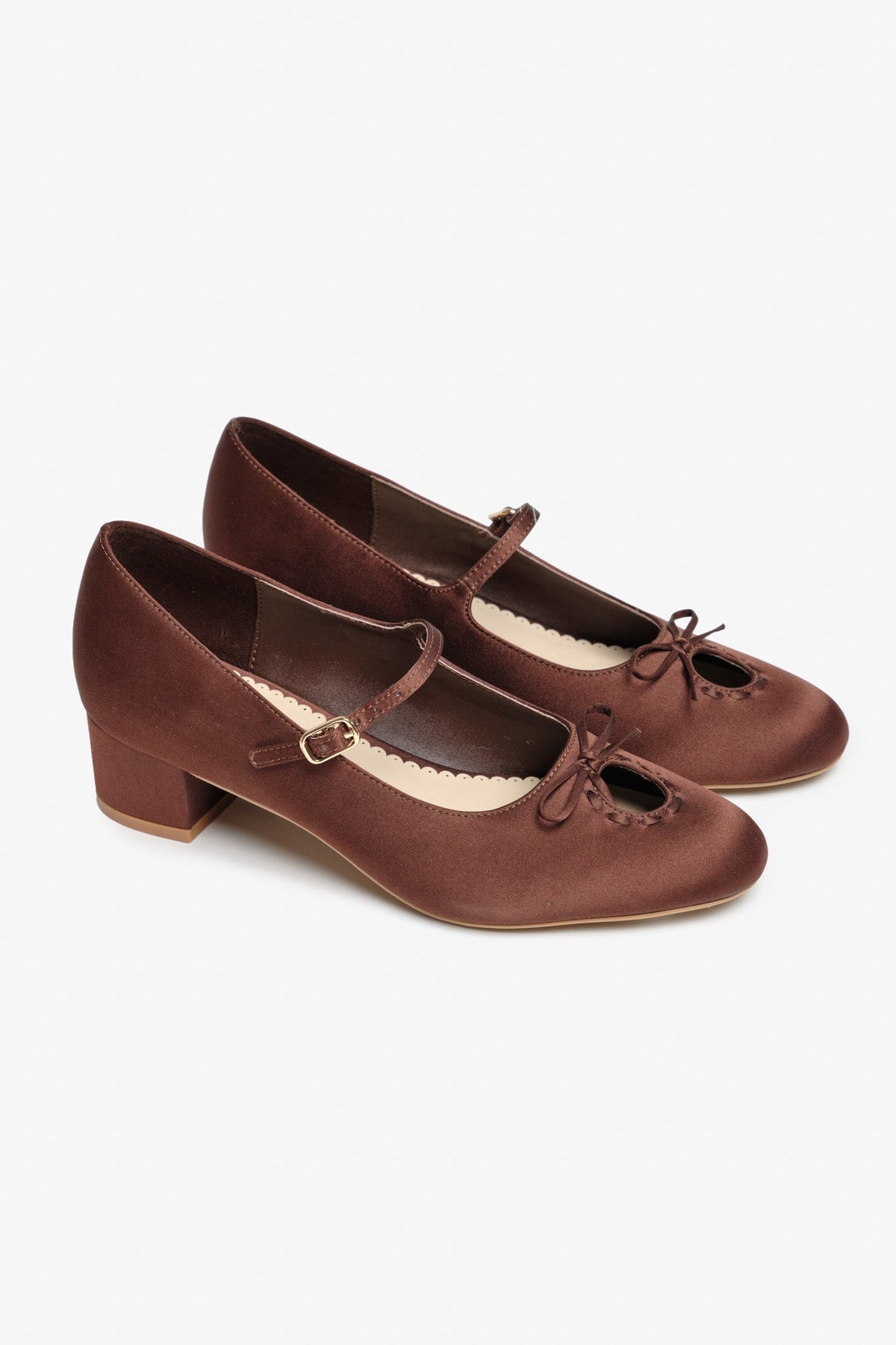 Annie Ribbon Cut Out Heel Brown - For Love & Lemons