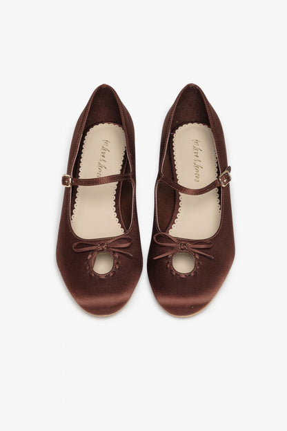 Annie Ribbon Cut Out Heel Brown - For Love & Lemons