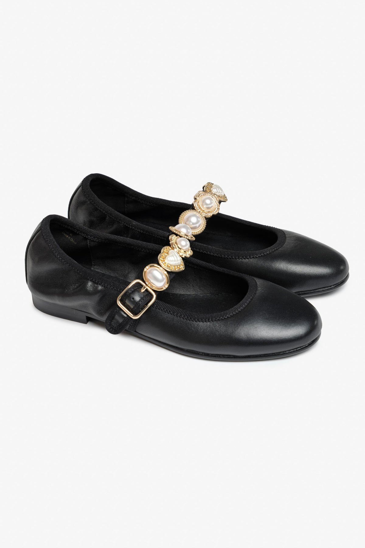 Winifred Vintage Button Flat Black - For Love & Lemons