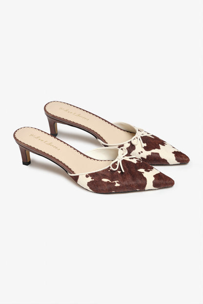 Dakota Calf Hair Mule Brown - For Love & Lemons