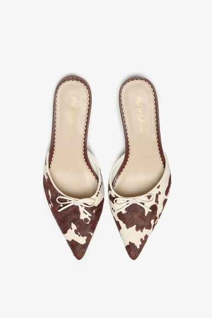 Dakota Calf Hair Mule Brown - For Love & Lemons