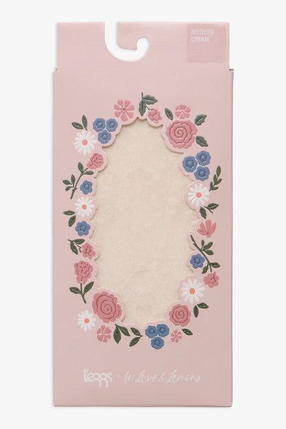 Floral Lace Dot Tights Cream - For Love & Lemons