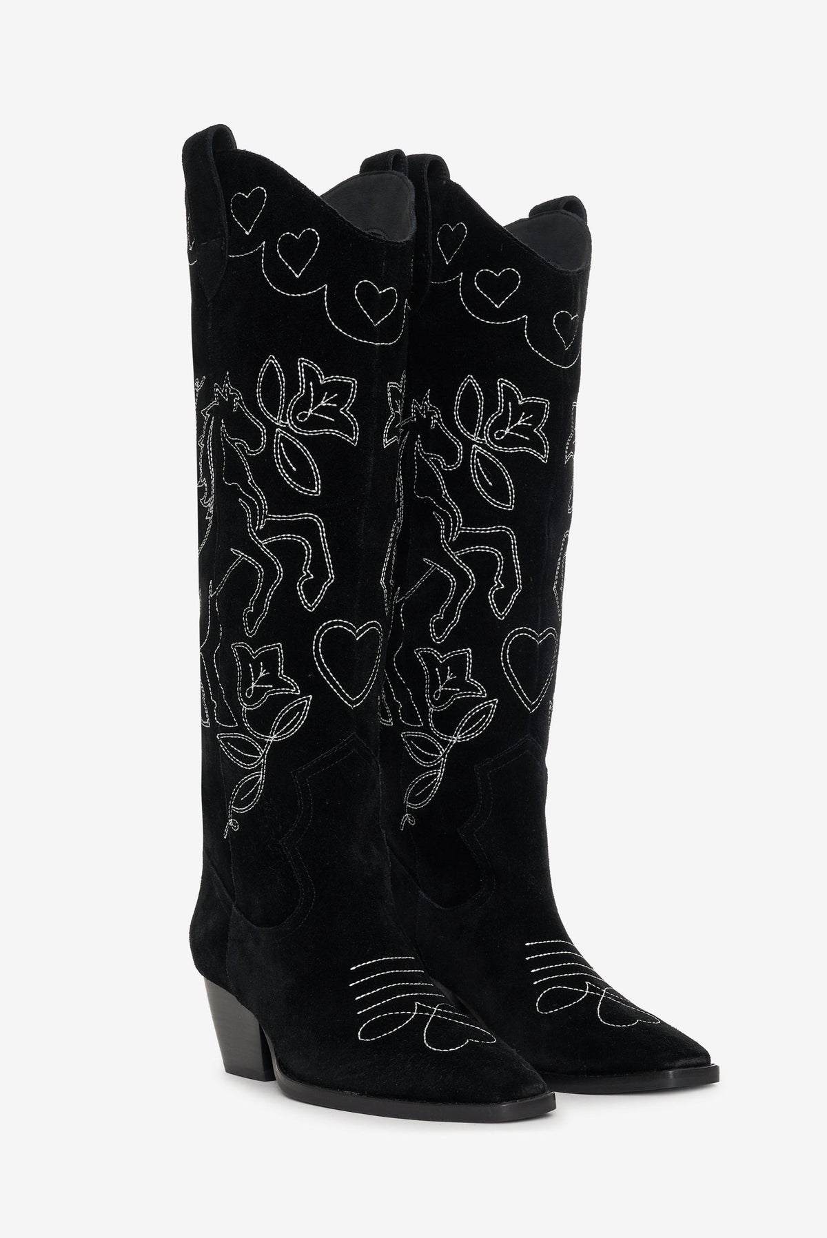 Willa Cowboy Boot Black - For Love & Lemons