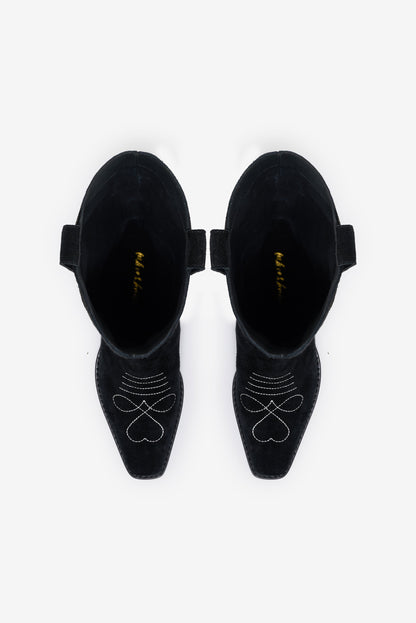 Willa Cowboy Boot Black - For Love & Lemons