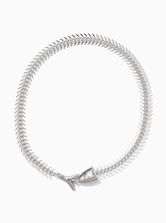 Off the Hook Necklace Silver - For Love & Lemons