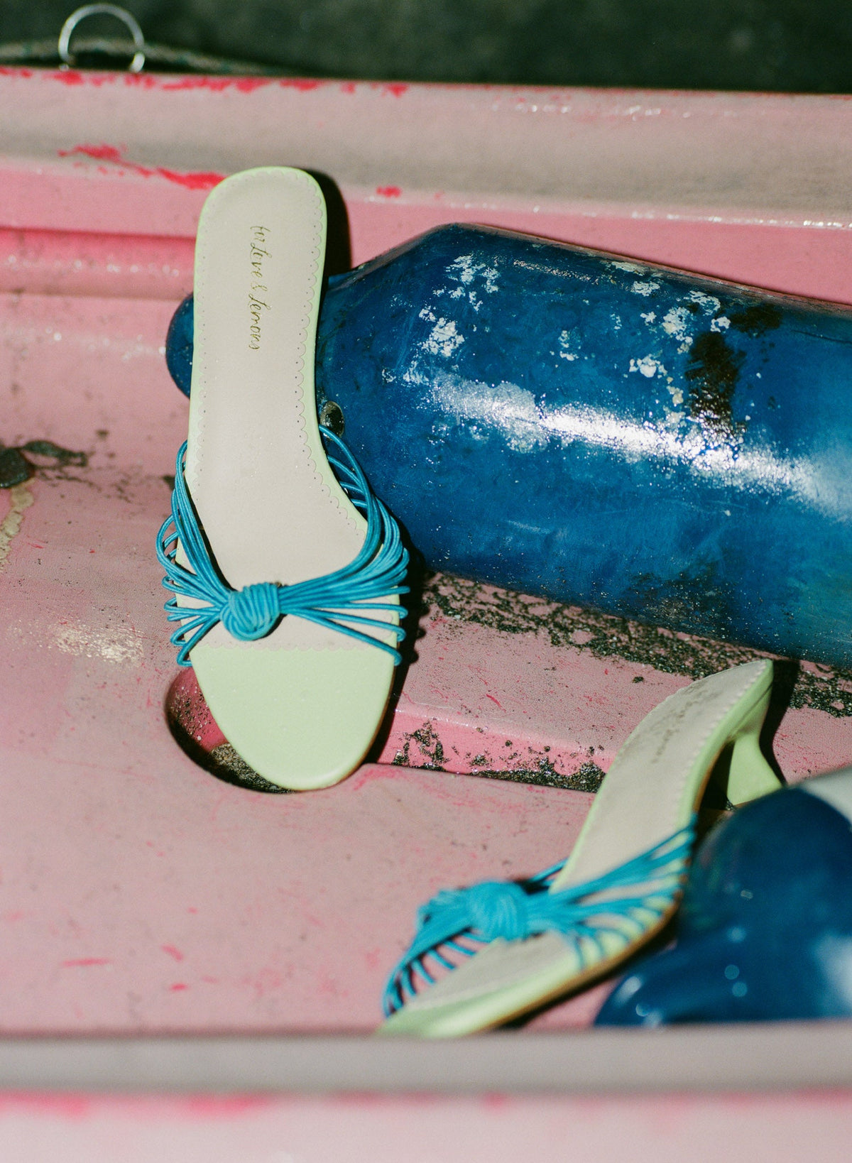 Cleo Strappy Heel Green - For Love & Lemons