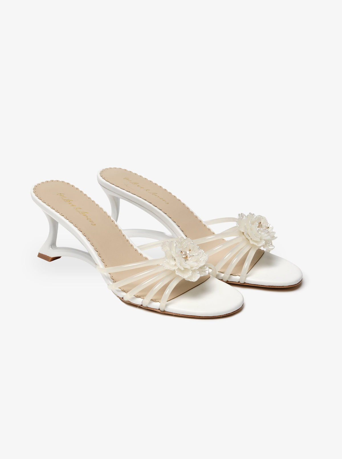Paloma Flower Jelly Heel White - For Love & Lemons