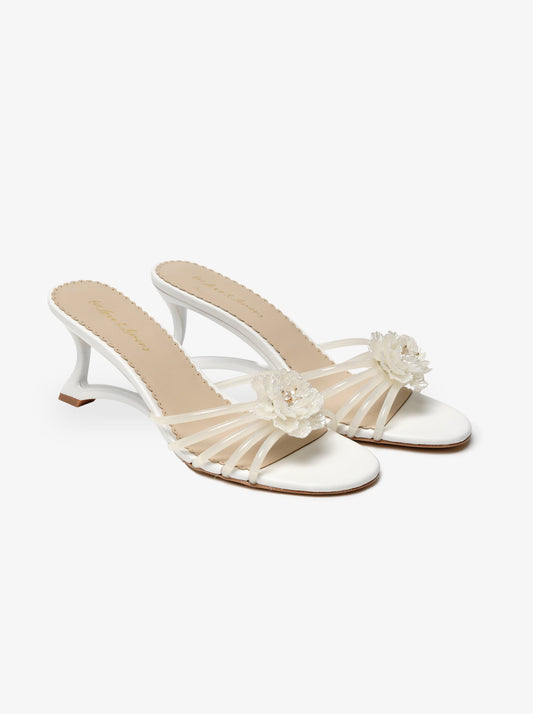 Paloma Flower Jelly Heel White - For Love & Lemons
