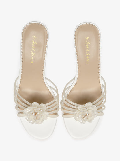 Paloma Flower Jelly Heel White - For Love & Lemons