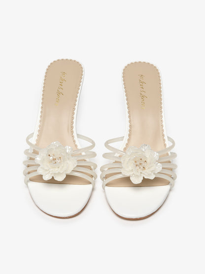 Paloma Flower Jelly Heel White - For Love & Lemons