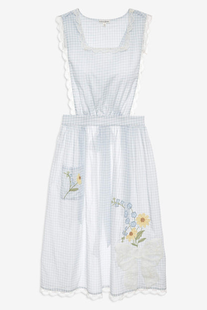 Bluebell Gingham Apron Blue - For Love & Lemons