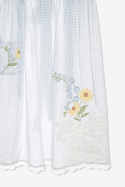Bluebell Gingham Apron Blue - For Love & Lemons