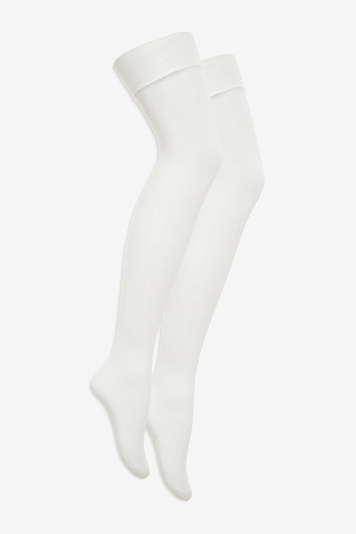 Lily Thigh High Stockings White - For Love & Lemons