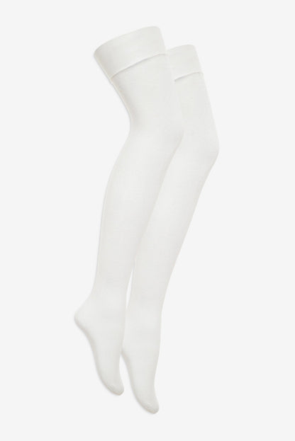 Lily Thigh High Stockings White - For Love & Lemons