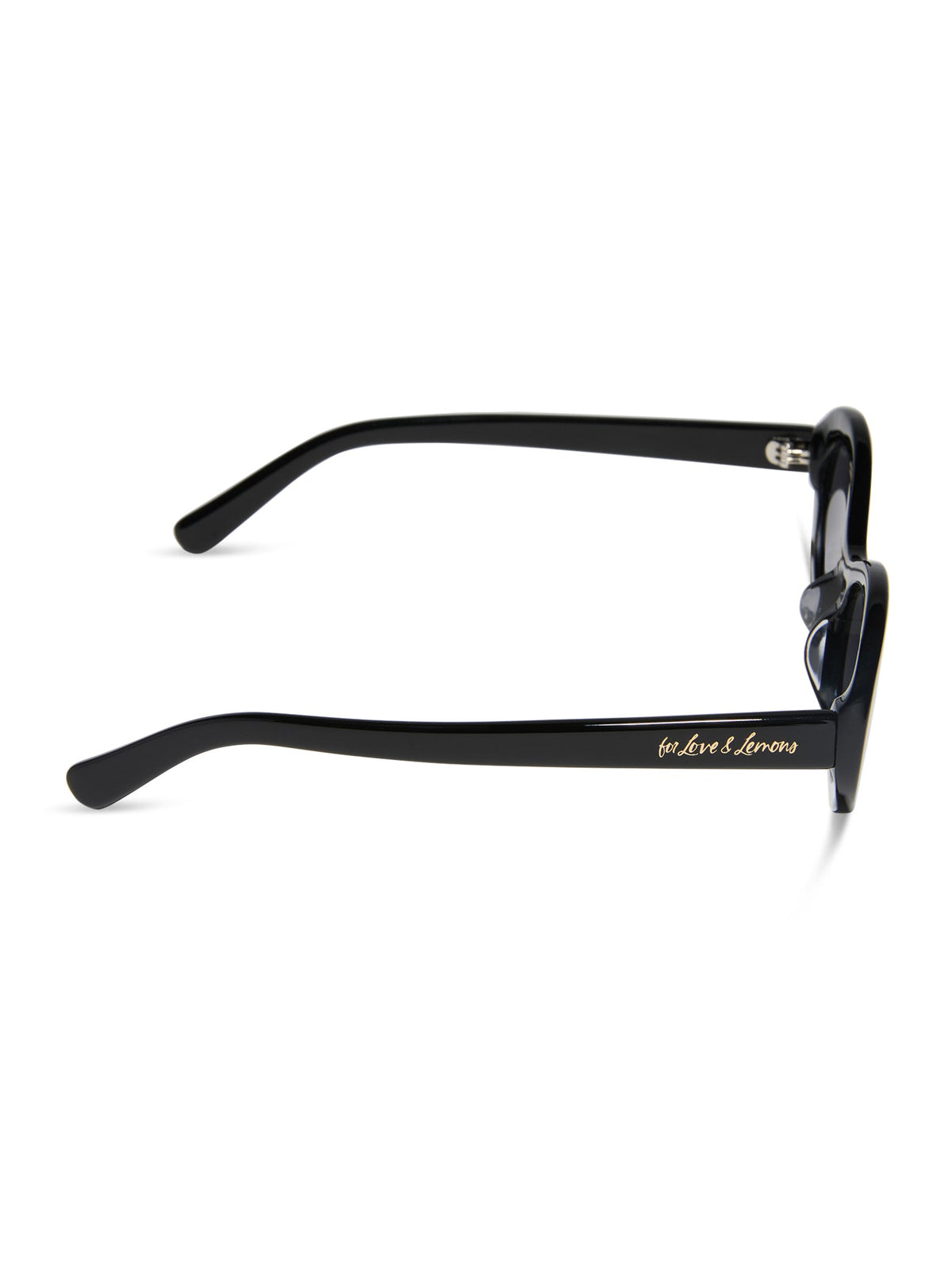 Sabrina Oval Sunglasses Black - For Love & Lemons