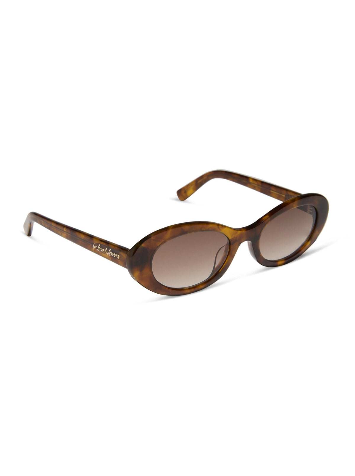 Sabrina Oval Sunglasses Brown - For Love & Lemons