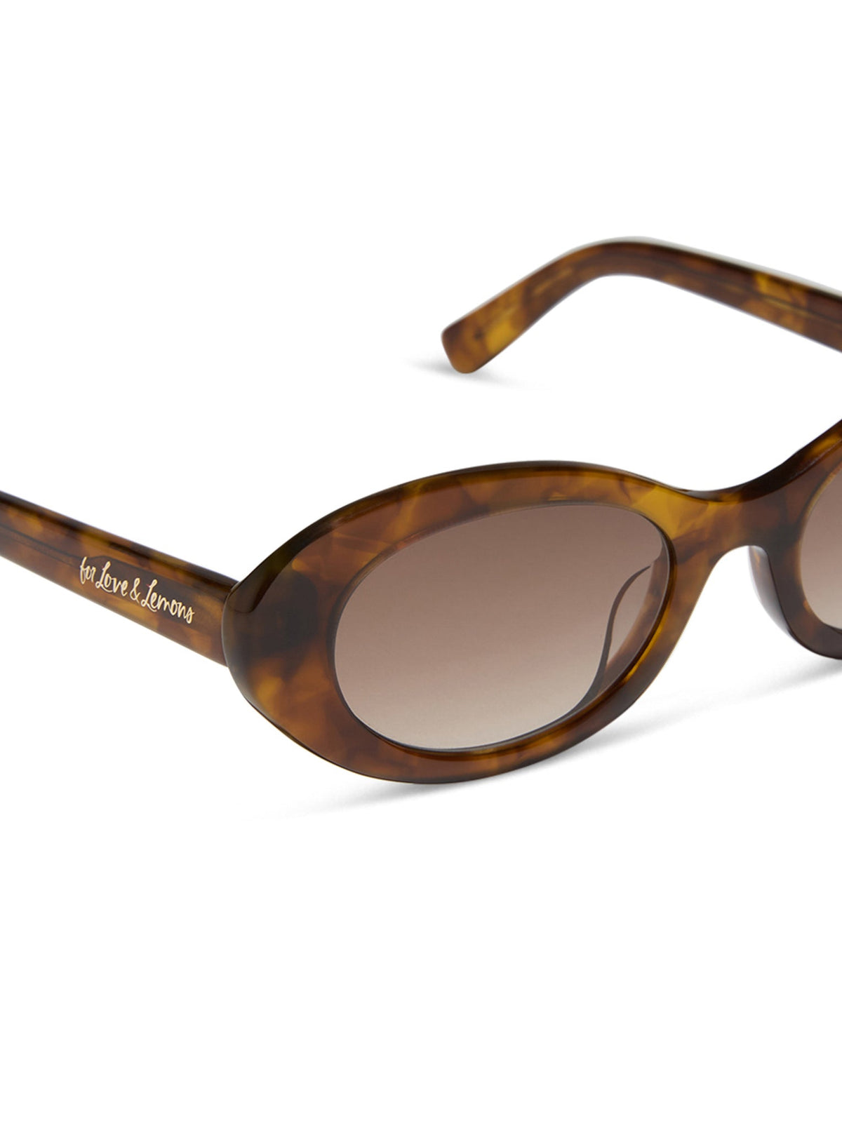 Sabrina Oval Sunglasses Brown - For Love & Lemons