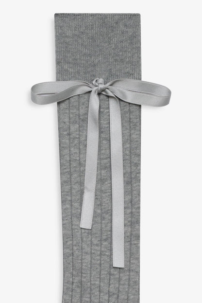 Knee-High Bow Socks Grey - For Love & Lemons