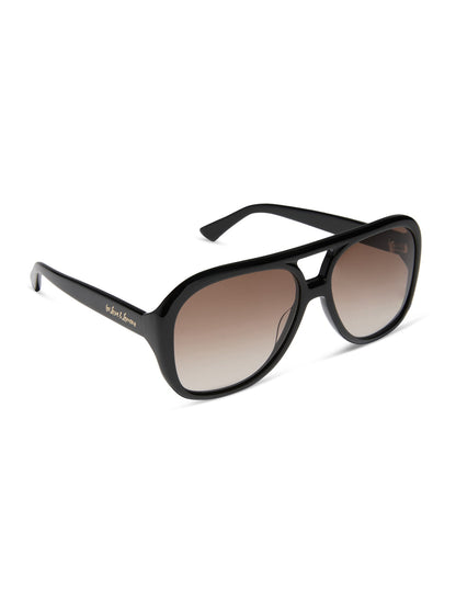Pauline Aviator Sunglasses Black - For Love & Lemons