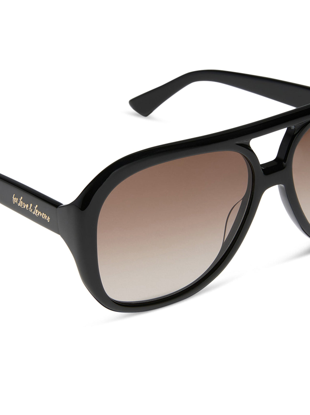 Pauline Aviator Sunglasses Black - For Love & Lemons