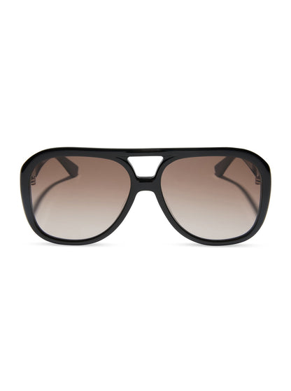 Pauline Aviator Sunglasses Black - For Love & Lemons