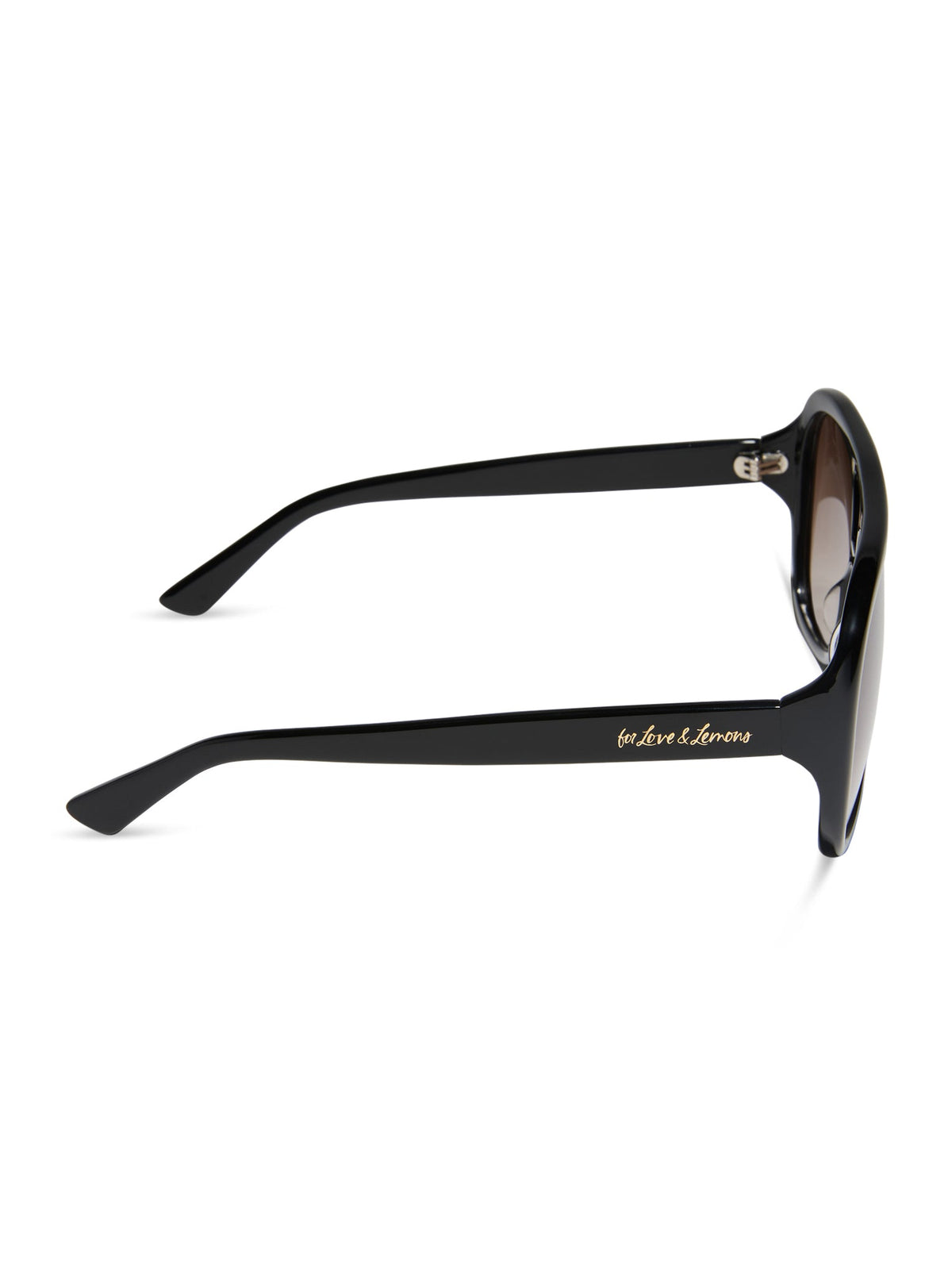 Pauline Aviator Sunglasses Black - For Love & Lemons