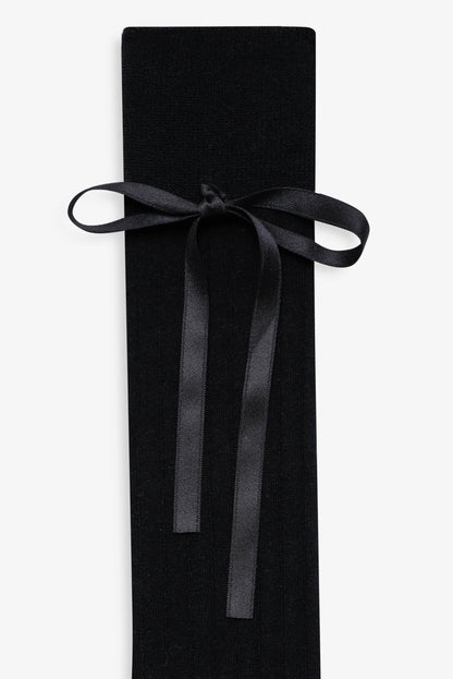 Knee-High Bow Socks Black - For Love & Lemons
