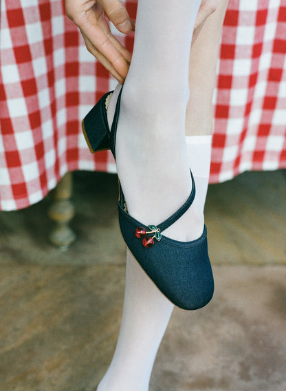 Charis Block Heel Denim - For Love & Lemons