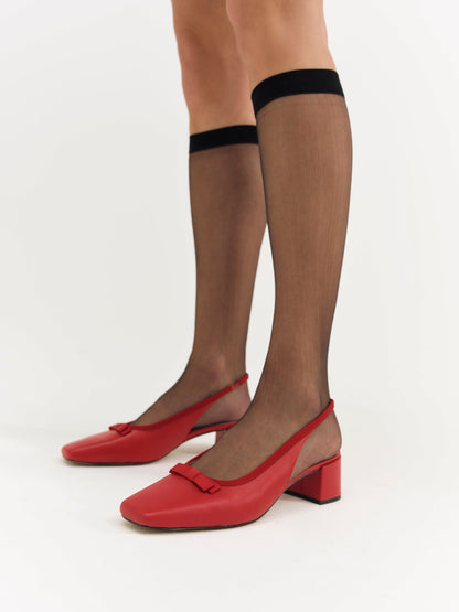 Josie Mule Heel Red - For Love & Lemons