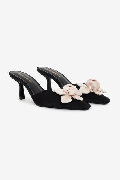 Claudine Mule Heel Black - For Love & Lemons