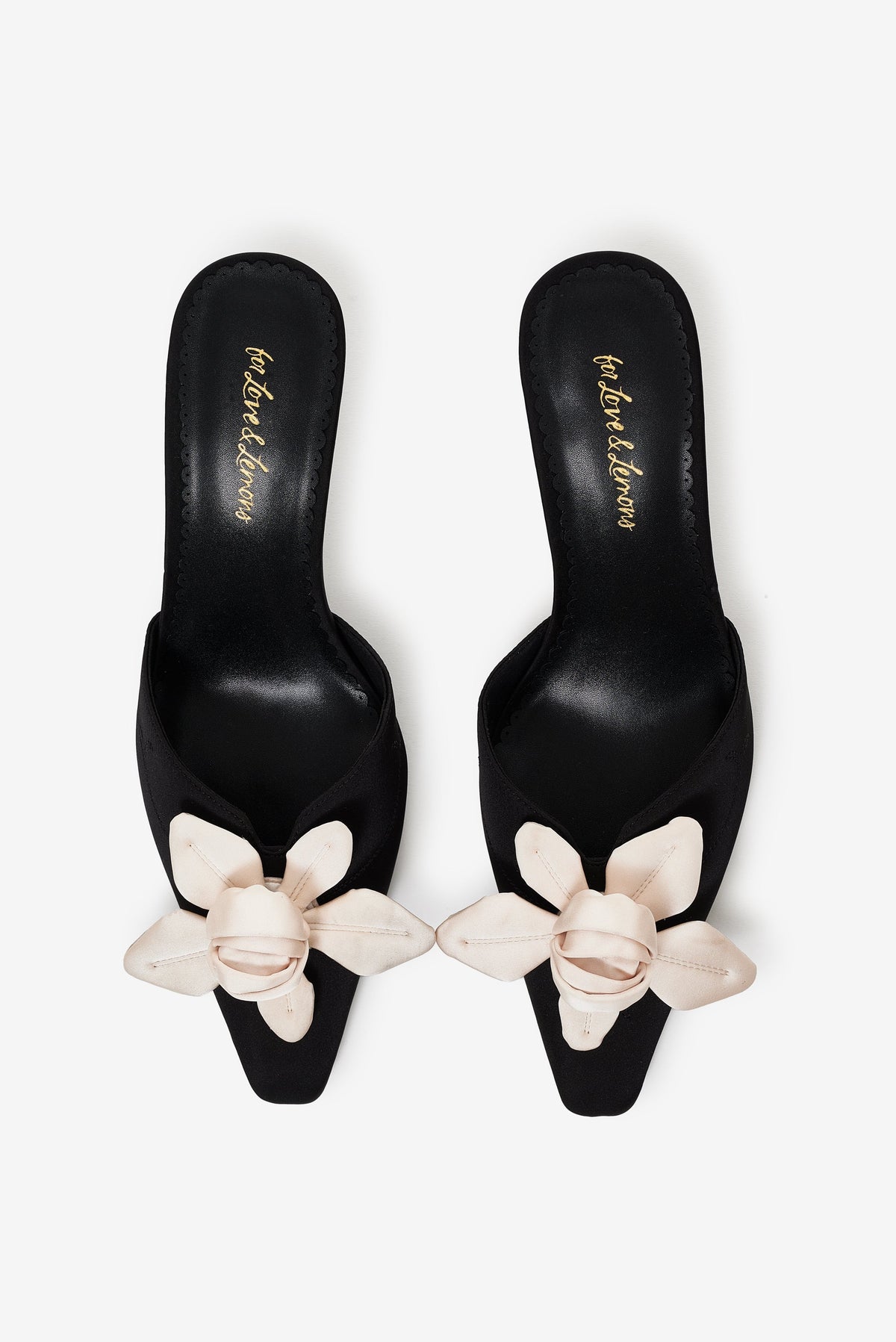 Claudine Mule Heel Black - For Love & Lemons