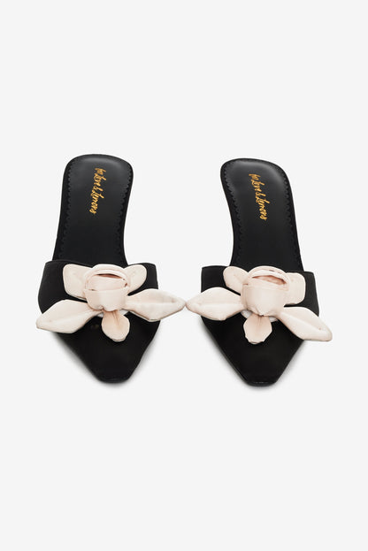 Claudine Mule Heel Black - For Love & Lemons